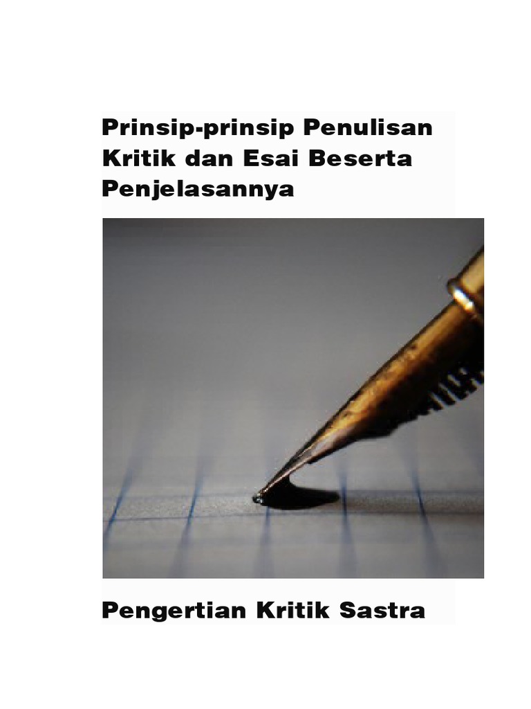 Prinsip Penulisan Kritik