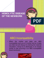 Hemolytic Disease of The Newborn