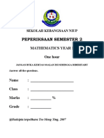 Final Exam Mathematics Year 1