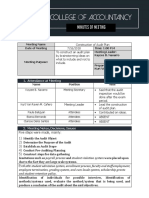 COA Minutes of Meeting