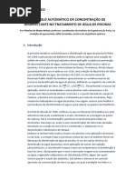 Controlo Automático Da Concentração de Desinfectante No Tratamento de Água de Piscinas