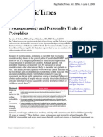 Psycho Pathology and Personality Traits of Pedophiles