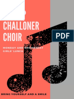 Bishop Challoner Choir: Monday and Wednesday Girls' Lunch