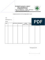 Formulir Perbaikan Alat Puskesmas Nania