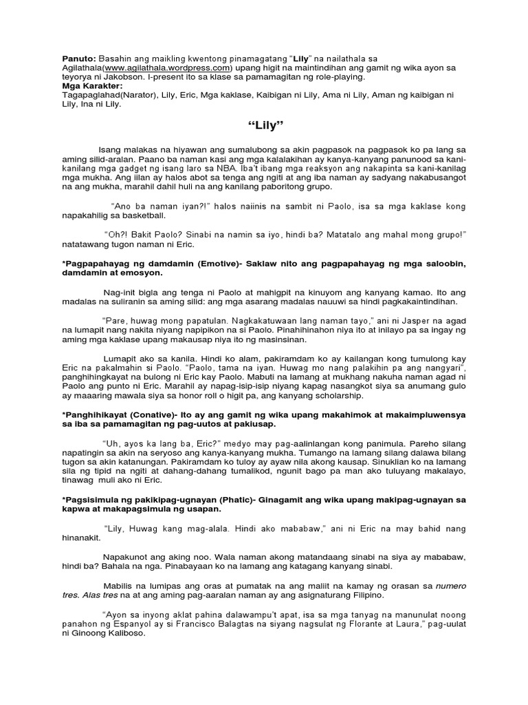 Lily | PDF