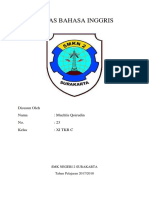 Tugas Bahasa Inggris: Disusun Oleh Nama: Muchlis Qoirudin No.: 23 Kelas: Xi TKR C