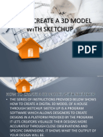 Create 3D House Model with SketchUp Instructions