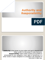 Authority Responsibility