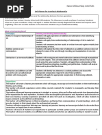 Assessment 2 Unit Plan Addition and Subtraction