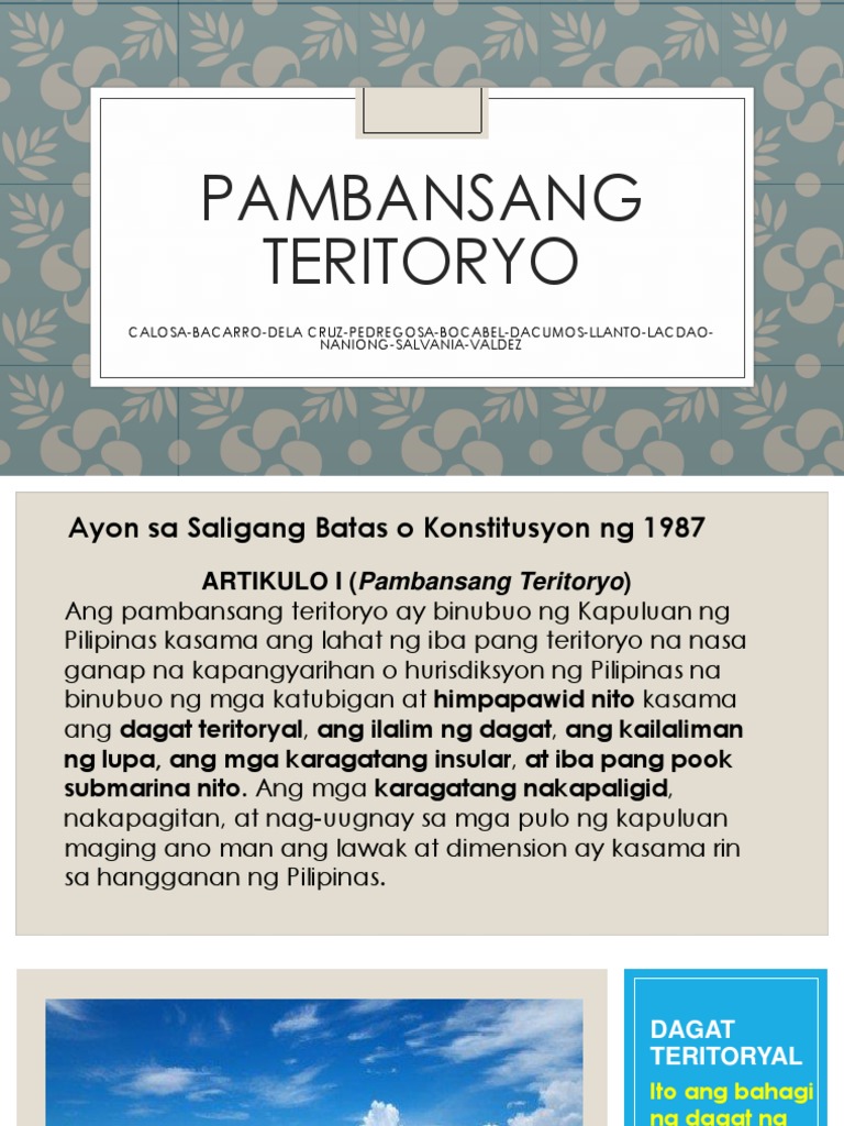 Pambansang Teritoryo | PDF