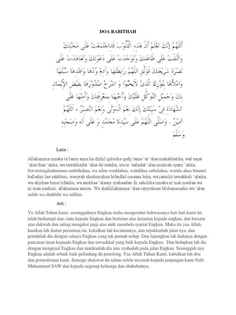 Doa Rabithah Pdf