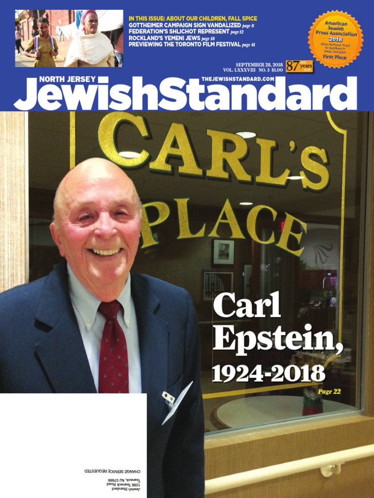 Jewish Standard, September 28, 2018