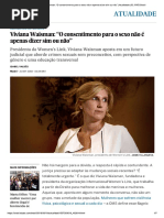 Viviana Waisman “O Consentimento Para o Sexo Não é Apenas Dizer Sim Ou Não”
