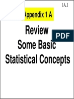 Review Some Basic Statistical Concepts: Appendix 1 A