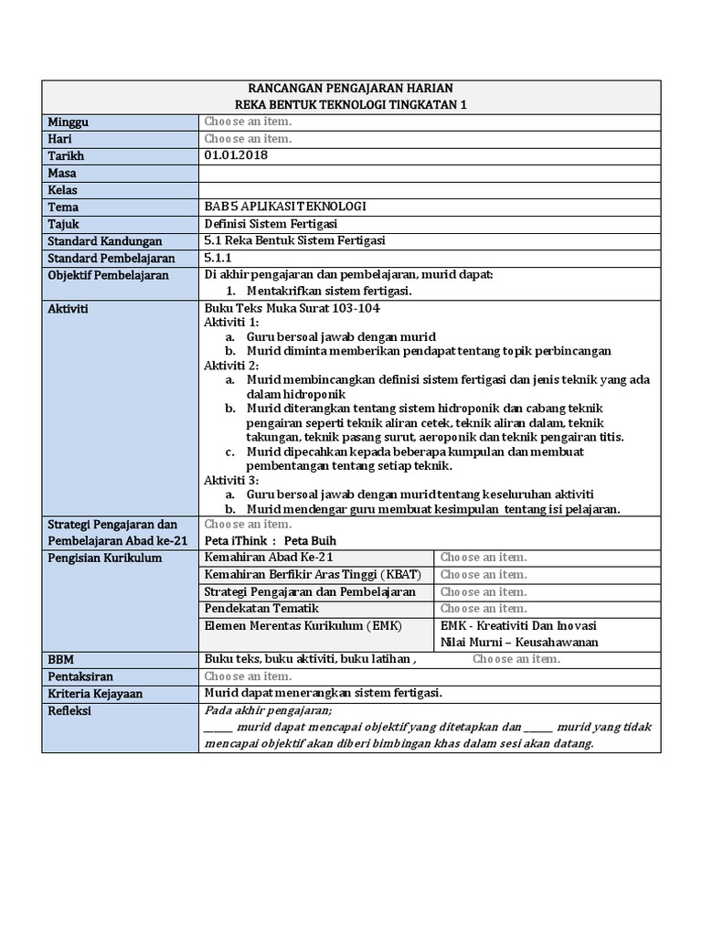 5 1 Reka Bentuk Sistem Fertigasi Pdf