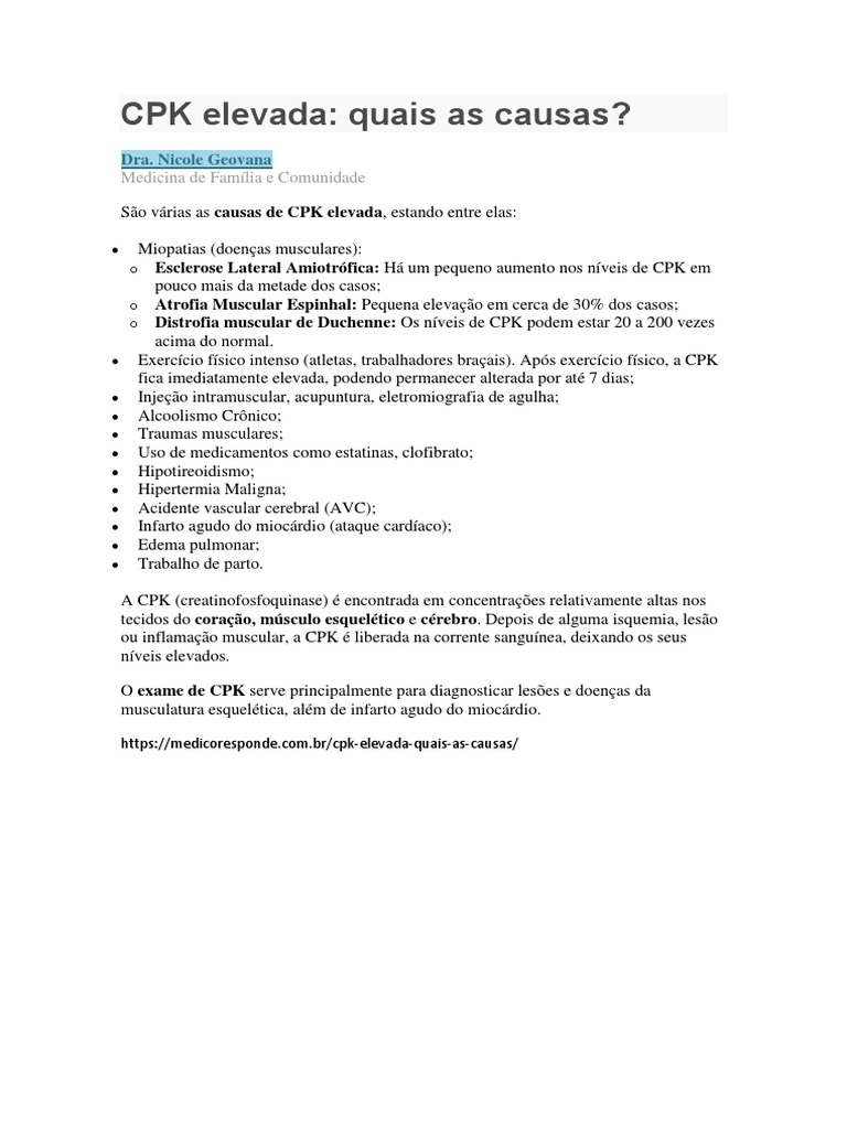 CPK Elevada | PDF
