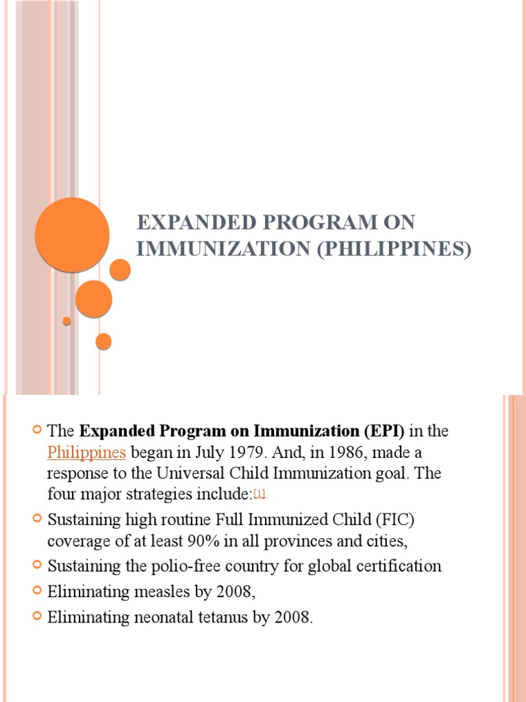 Philippines Immunization Program Guide | PDF | Vaccines | Hepatitis B