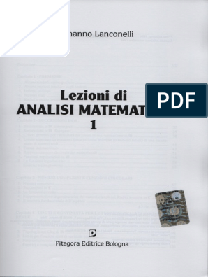 Analisi Matematica 1 Lanconelli Pdf