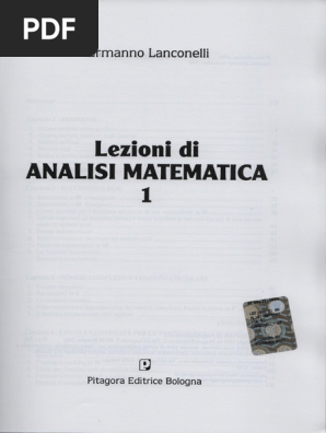 Analisi Matematica 1 Lanconelli Pdf