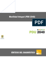Presentación Estrategia de Movilidad Pdu 2040 PDF