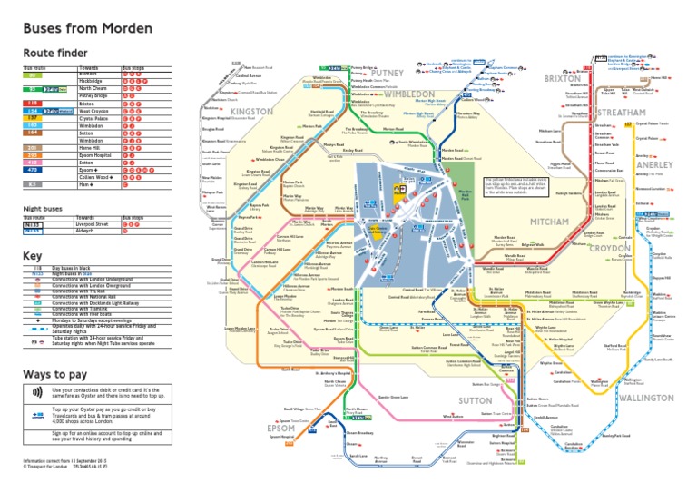 Buses From Morden | PDF | Bus Transport | Public Transport