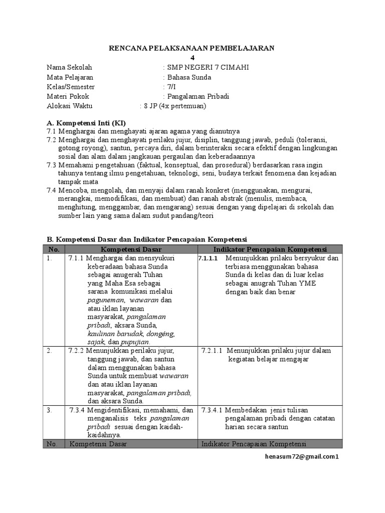 Rpp Pangalaman Pribadi Pdf
