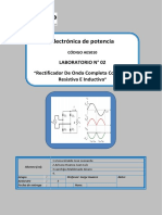 Rectificador de onda completa con carga resistiva e inductiva