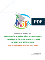 Sistematización del Seminario Internacional Participación de NNA y erradicación de la violencia