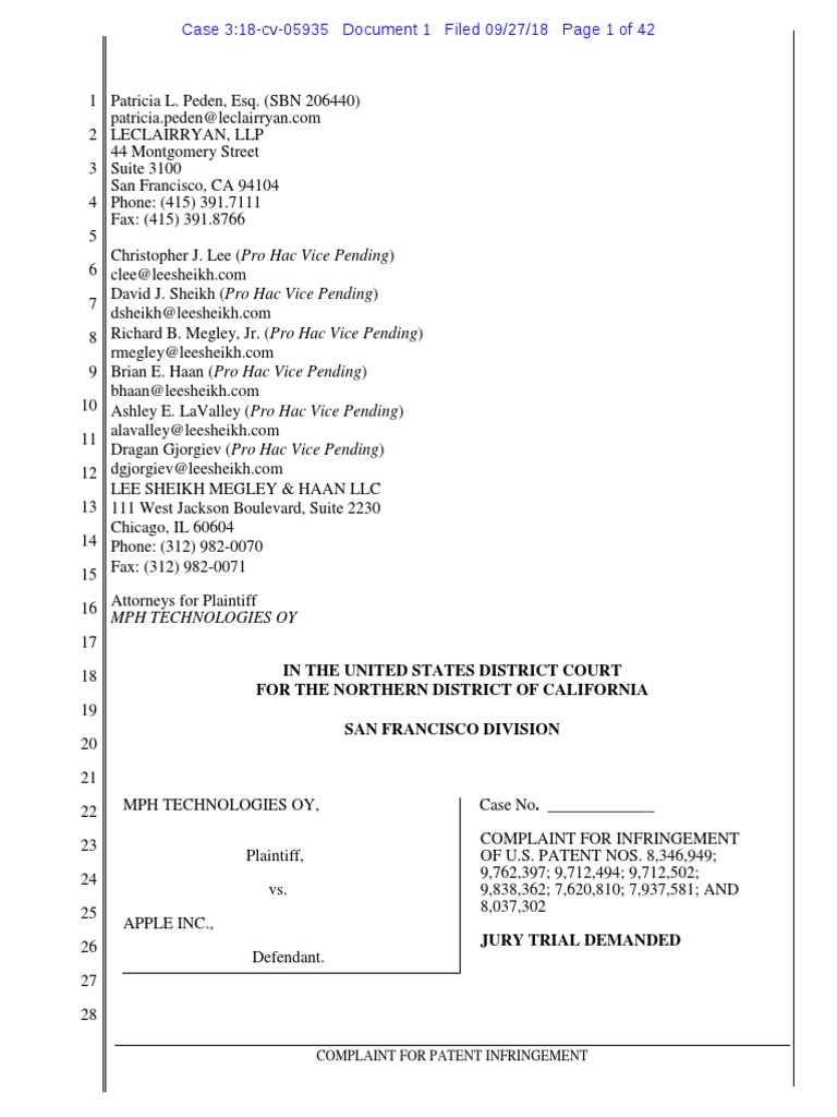 Secure Messaging Lawsuit | PDF | Ios | Virtual Private Network