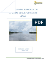 1.4 Informe Del Reporte de Aforos de La Fuente de Agua Santa Ana