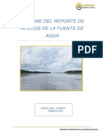 Reporte Aforos Agua Santa Ana