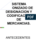 Sistema Armonizado de Designación y Codificación de Mercancías.