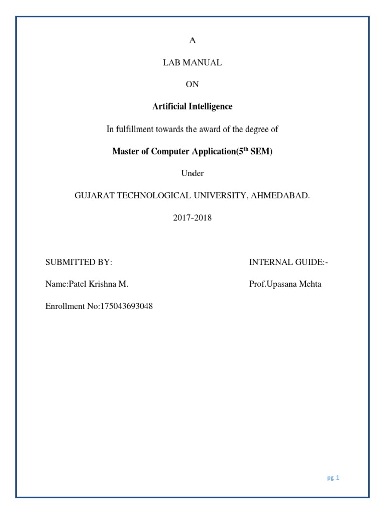 AI Lab Manual for Python Programming | PDF | Mathematical Concepts ...