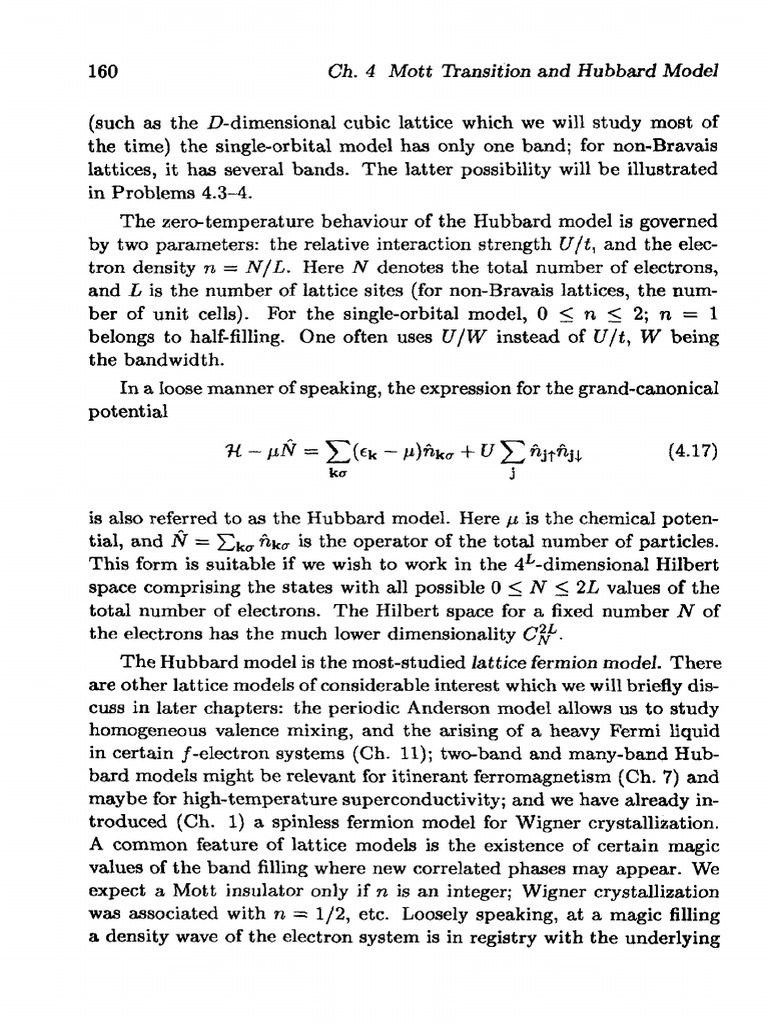 Mott Transition in the Hubbard Model | PDF