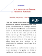 Cómo Usar La Mente para El Éxito en Las Relaciones Humanas