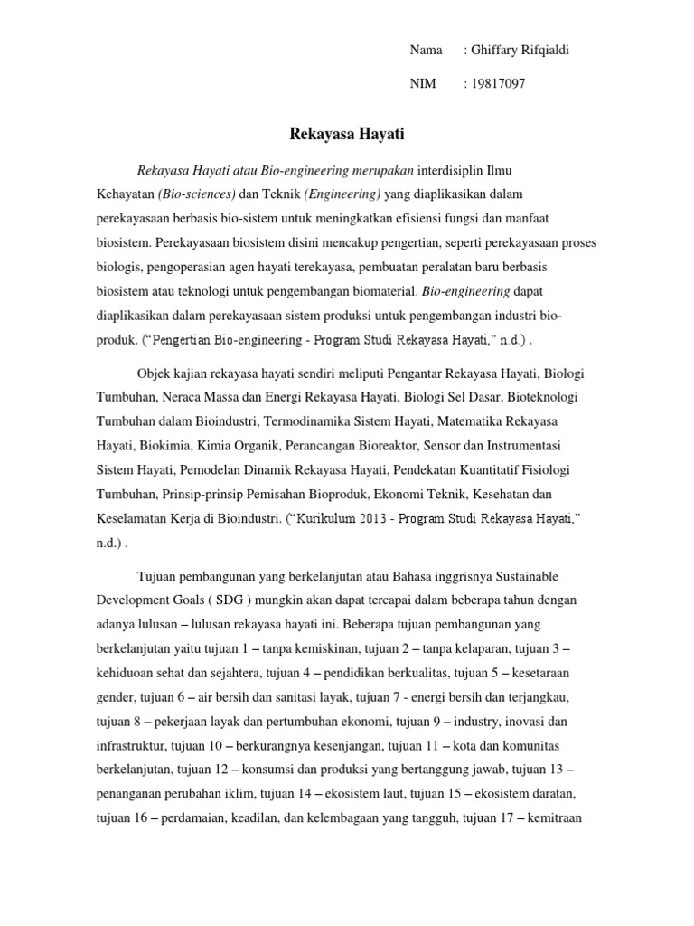 Rekayasa Hayati PDF