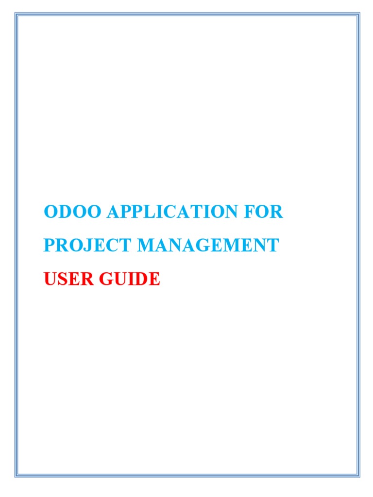 Odoo User Guide (OK) PDF | PDF | Project Management | Tag (Metadata)