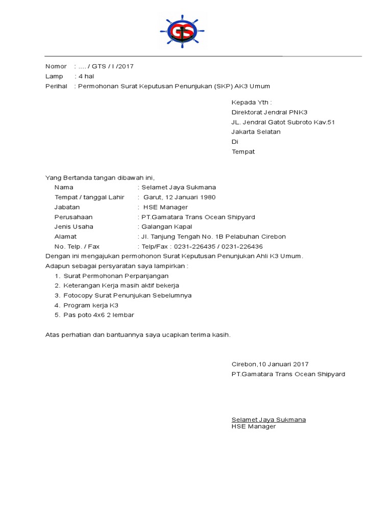 Contoh Surat Permohonan Bonus