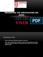 Presenting The Certification On Cisco