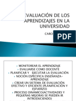 EVALUACIÓN en la universidad