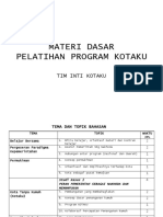 Materi Pelatihan Program KOTAKU