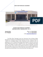 COLLEGE OF DAIRY TECHNOLOGY Kamareddy PDF