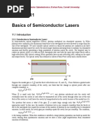 Basics of Semiconductor Lasers: Semiconductor Optoelectronics (Farhan Rana, Cornell University)