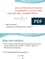 Graphical Analysis of The Process Reaction Curve To Obtain Parameters of A First-Order Plus Time Delay Model (FOPTD)