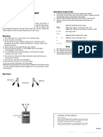 Glow Plug Analyser: Instruction Sheet