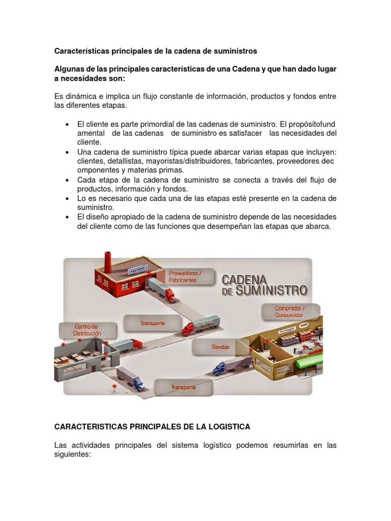 Características Clave de la Cadena de Suministro | PDF