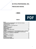 Código de Ética Profesional Del Psicólogo Social