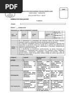EVALUACION Educacion Fisica 7°