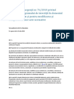 Ordonanța de Urgență Nr. 762018 Privind Aprobarea Programului de Investiții În Domeniul Culturii, Precum Și Pentru Modificarea Și Completarea Unor Acte Normative