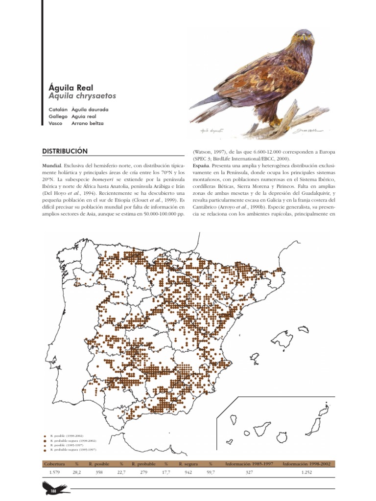 MARM Ficha Técnica Del Aguila Real | PDF | España | Península Ibérica